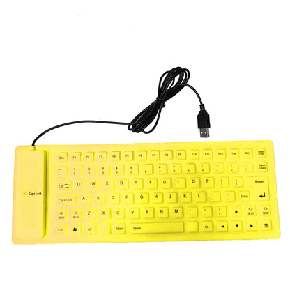 Portable Mini Keyboard 85 Keys Flexible Waterproof Soft Silicone Gaming Keyboard Laptop Foldable Wired USB Keyboard for MacBook