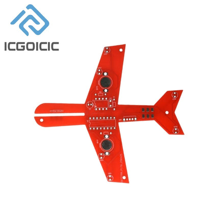Electronic small aircraft flash circuit making kit LED flow lights DIY welding exercises experimental circuit board parts