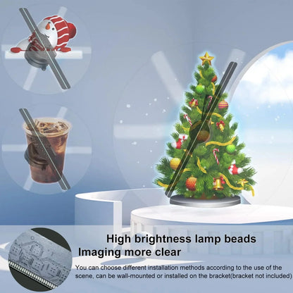 DARHYN Naked Eye 3D Holographic Fan Screen Stereo Display Suspended Projection Light Suspended Imaging Advertising Machine LED