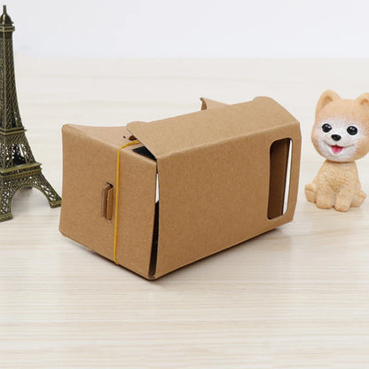 Cardboard For Virtual Reality Glass DIY Ultra Clear Viewing 3D VR Glasses Movies For iPhone SmartPhone Headset Home Film Device