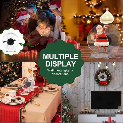 Mini 3D HD Hologram Fan Projector LED Sign Holographic Player support Image Video Shop Bar Party Advertising Display Light