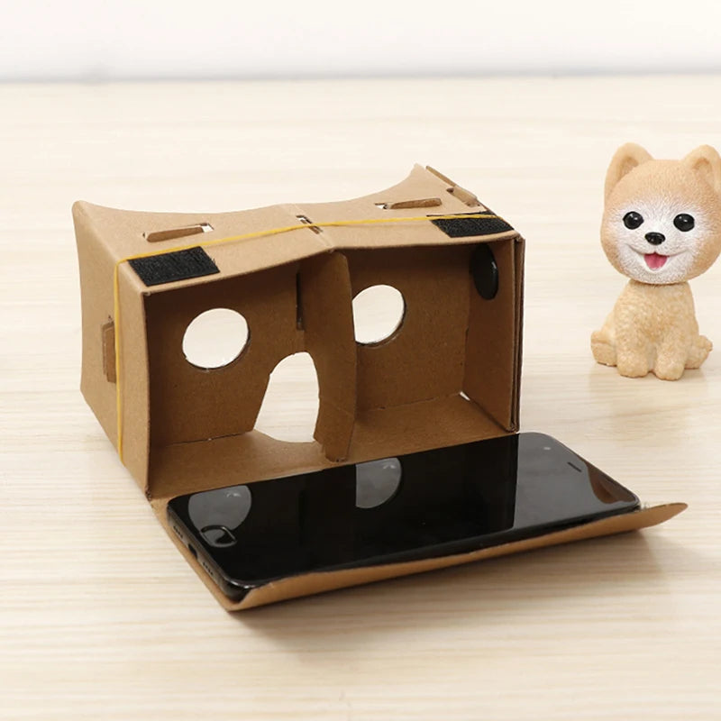 Cardboard For Virtual Reality Glass DIY Ultra Clear Viewing 3D VR Glasses Movies For iPhone SmartPhone Headset Home Film Device