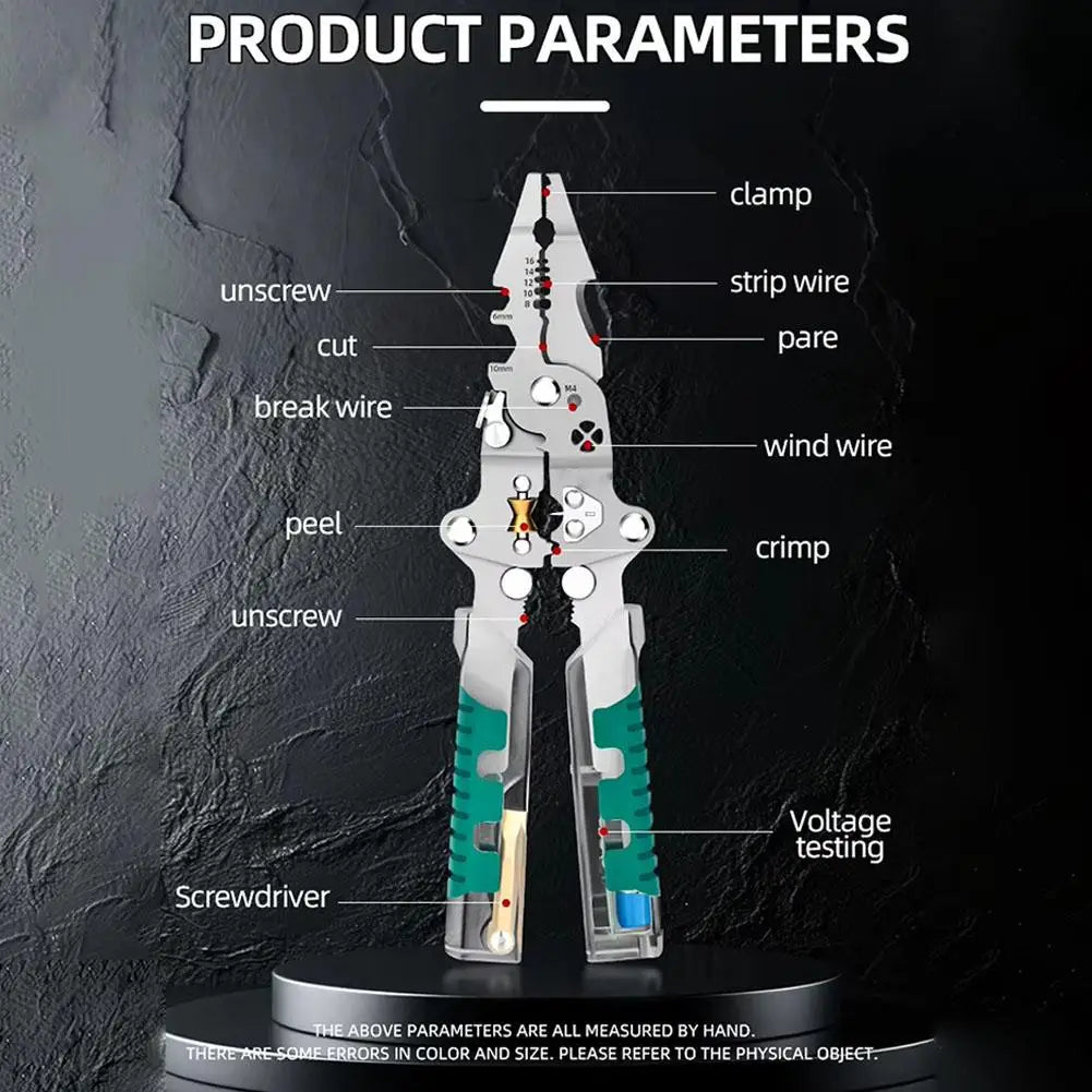 Multi-tool Pliers Electrician Dedicated Wire stripping Peeling Wiring Crimping Tools Tough Built Hand Tools With Electrical Test