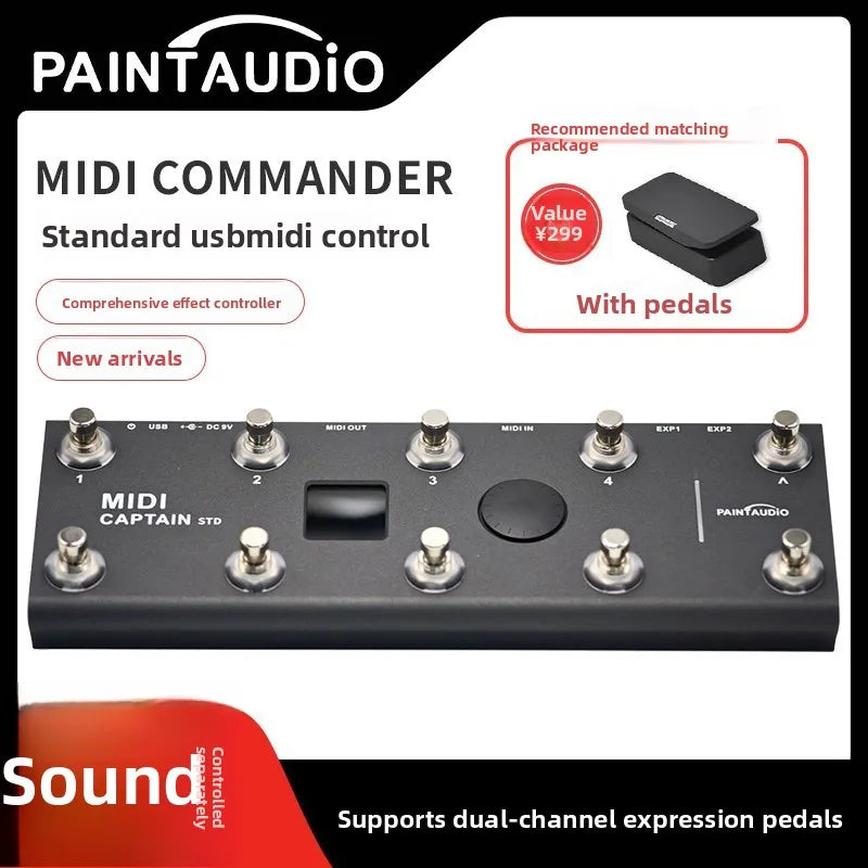 Midi captain std midi captain controller supports pc/cc/note full command time engine