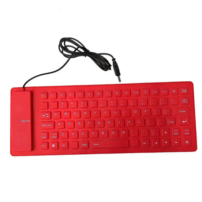 Portable Mini Keyboard 85 Keys Flexible Waterproof Soft Silicone Gaming Keyboard Laptop Foldable Wired USB Keyboard for MacBook