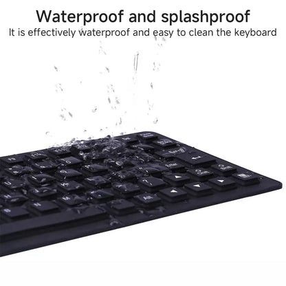 Portable Mini Keyboard 85 Keys Flexible Waterproof Soft Silicone Gaming Keyboard Laptop Foldable Wired USB Keyboard for MacBook