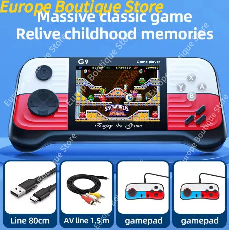 G9 Game Console 3 Inch Screen Handheld Game Device Portable Games Support 2 Players Video Gaming Machine for Kids