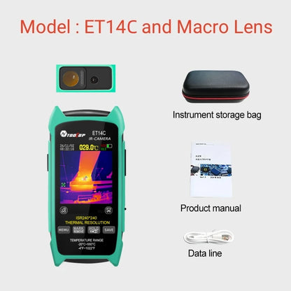 TOOLTOP ET14C -20~550℃ Thermal Imaging Camera ISR 240x240 Peixls Optional Macro Lens Building Thermal Imager Pipe HVAC Inspect