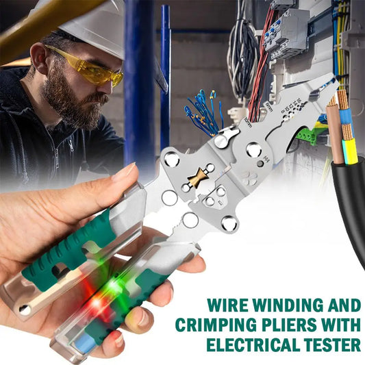 Multi-tool Pliers Electrician Dedicated Wire stripping Peeling Wiring Crimping Tools Tough Built Hand Tools With Electrical Test