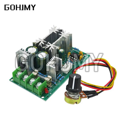 DC motor speed regulator 12V 24V 36V 48V 6-90V High power drive module PWM Motor speed controller 10A/15A/20A current regulator