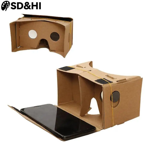 Cardboard For Virtual Reality Glass DIY Ultra Clear Viewing 3D VR Glasses Movies For iPhone SmartPhone Headset Home Film Device