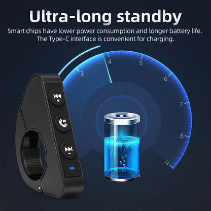 Motorcycle Handlebar Media Controller Steering Wheels Switch Bluetooth-compatible Wireless Media Smart Phone Remote Controller