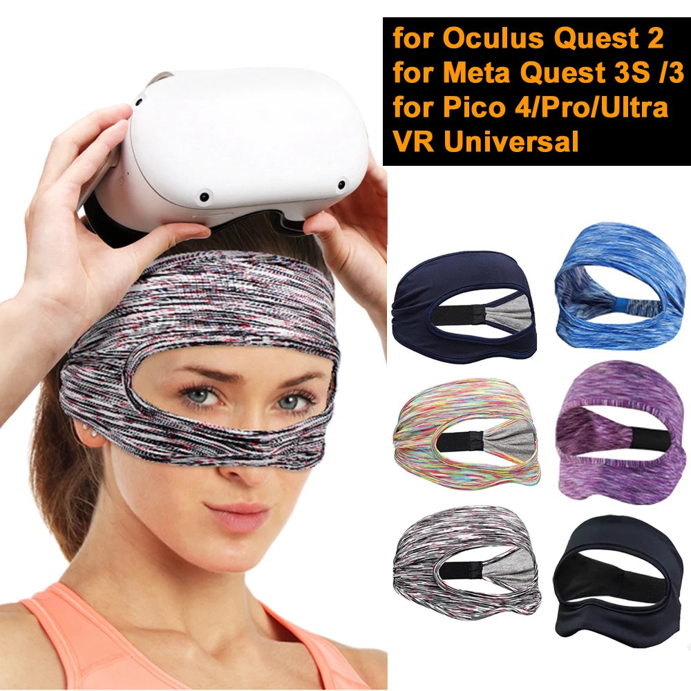 For Oculus Quest 2 Accessories VR Mask Cover Breathable Sweat Band Virtual Reality Headset for Meta Quest 3S /3 Pico 4 VR