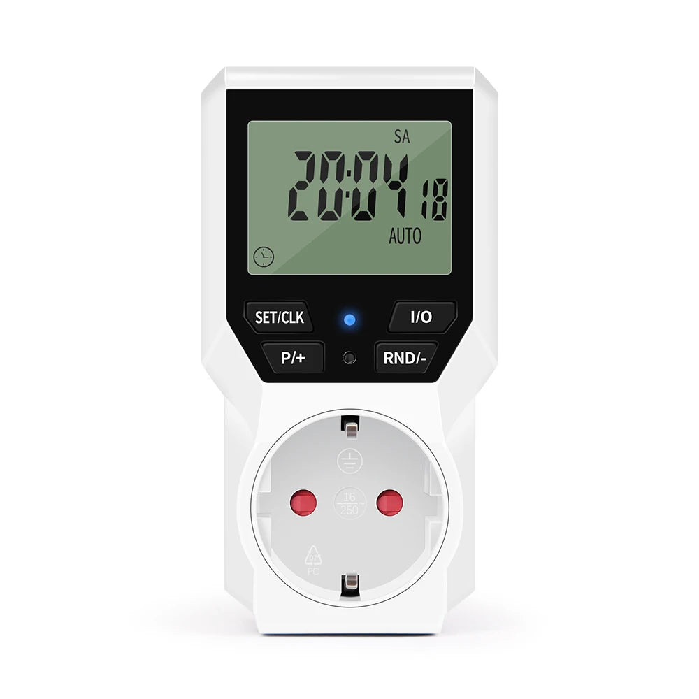 Electronic Timer Switch LCD Digital Time Control Energy Saving  Manager Programmable Socket EU Plug Automatic Surge Protector