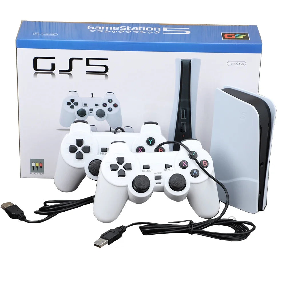 GS5 Pro G620 Video Game Console With 620 Classic Game 8 Bit TV Consola Retro Handheld Kids USB Two Wired Gaming Player AV Output