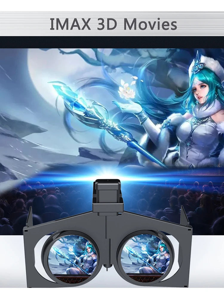 Portable 3D VR Glasses Movies Games Plastic Virtual Reality VR Glasses Mini Foldable Virtual Reality VR Glasses for Mobile Phone