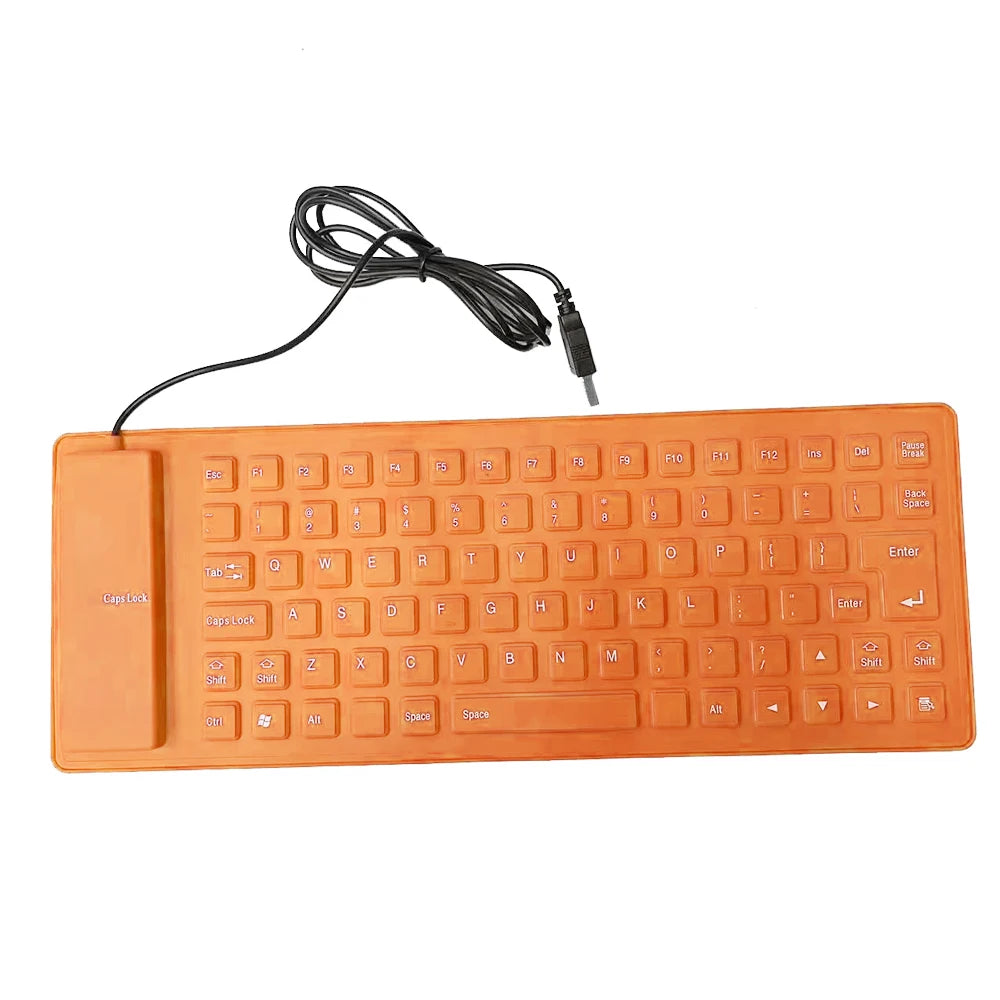 Portable Mini Keyboard 85 Keys Flexible Waterproof Soft Silicone Gaming Keyboard Laptop Foldable Wired USB Keyboard for MacBook