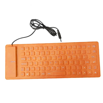 Portable Mini Keyboard 85 Keys Flexible Waterproof Soft Silicone Gaming Keyboard Laptop Foldable Wired USB Keyboard for MacBook