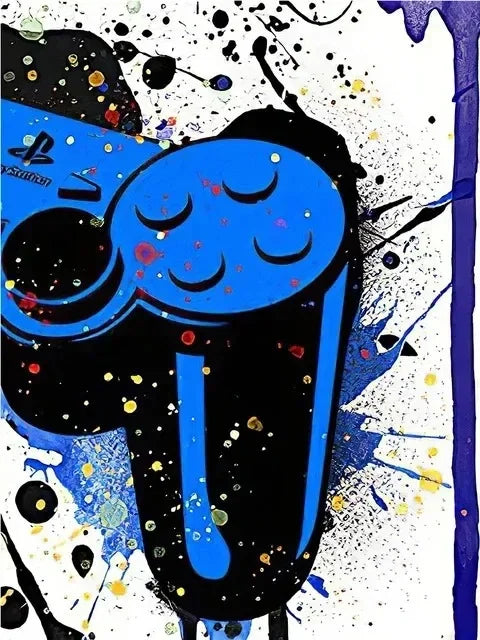 Game Gaming Room Gamepad Abstract Posters and Prints Wall Art Canvas Paintings Pictures Gamer Gift for Boys Children Room Decor