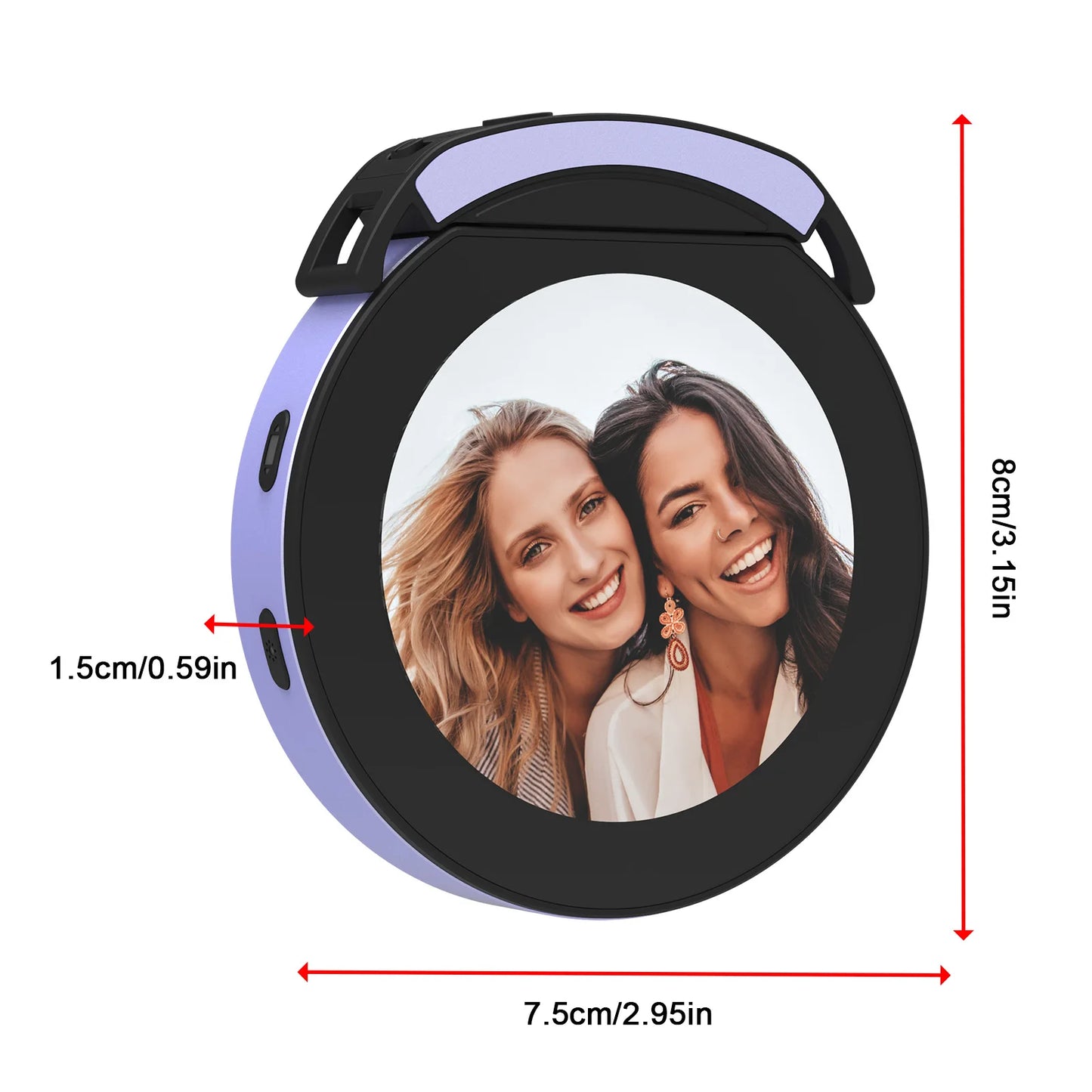 2.1-Inch Selfie Monitor Screen for Phone Magnetic Monitor Screen Support BT Remote Back Camera Monitor for Vlog Livestream