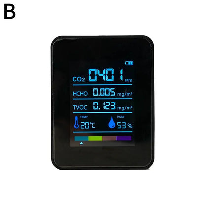 Portable Carbon Dioxide Air Temperature And Humidity Air Quality Monitor