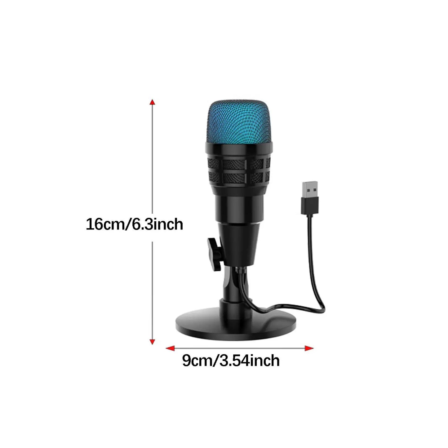 Gaming USB Microphone for PC,Noise Reduction, Computer Mic Beginner Online Chat Condenser Mic for Recording Podcasting Streaming