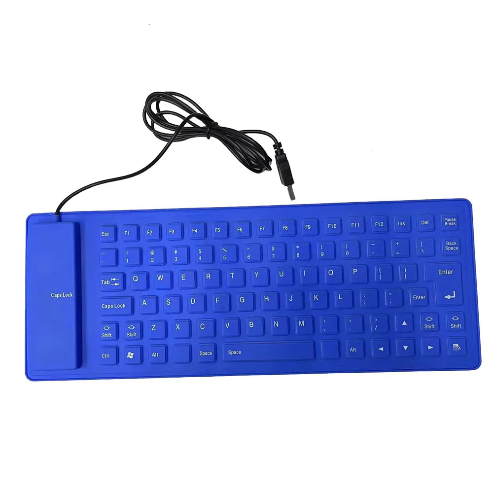 Portable Mini Keyboard 85 Keys Flexible Waterproof Soft Silicone Gaming Keyboard Laptop Foldable Wired USB Keyboard for MacBook