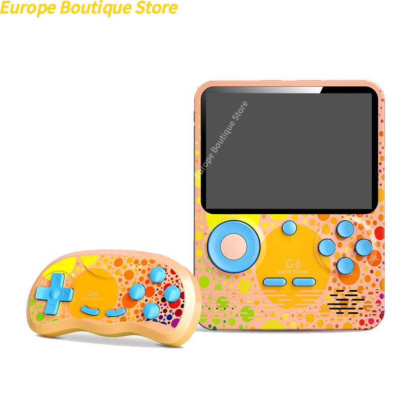2025 G6 Game Console 3.5 Inch Screen Handheld Portable Support 2 Players Video Gaming Machine for Kids