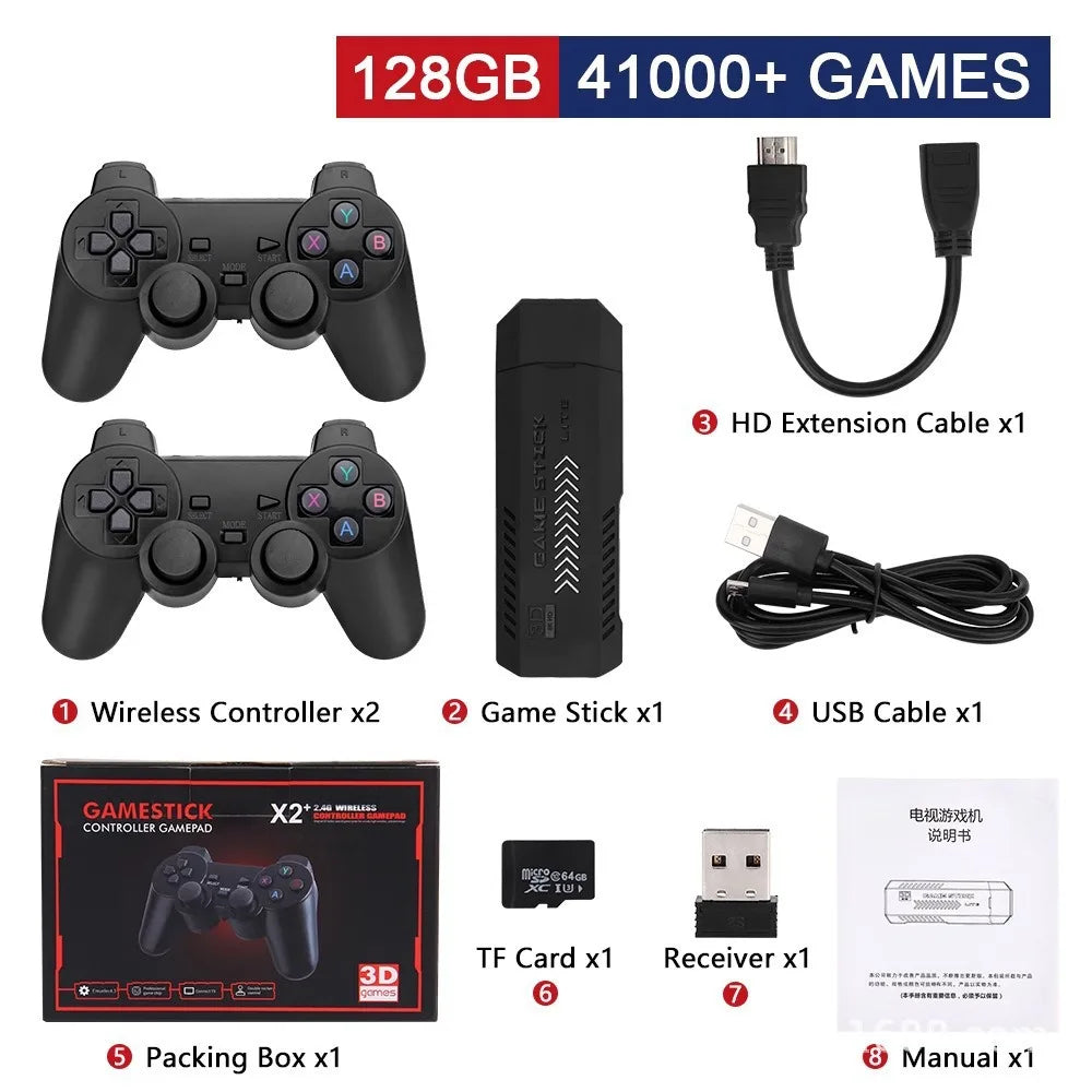 GD10 Pro X2 Plus 4K Game Player 256G/128G/64G Retro Video Console Wireless Controller Multi-Emulator TV Gaming Kids Gift
