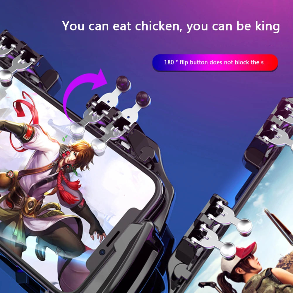 Mobile Shooting Gaming Game Controller Gamepads Gaming w/ Cooling Fan Entertainment Accessories for PUBG Joystick