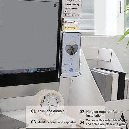 1/2PCS Monitor Memo Board Memo Display Side Panel Computer Side Panel Stable Transparent Computer Monitor Message Board