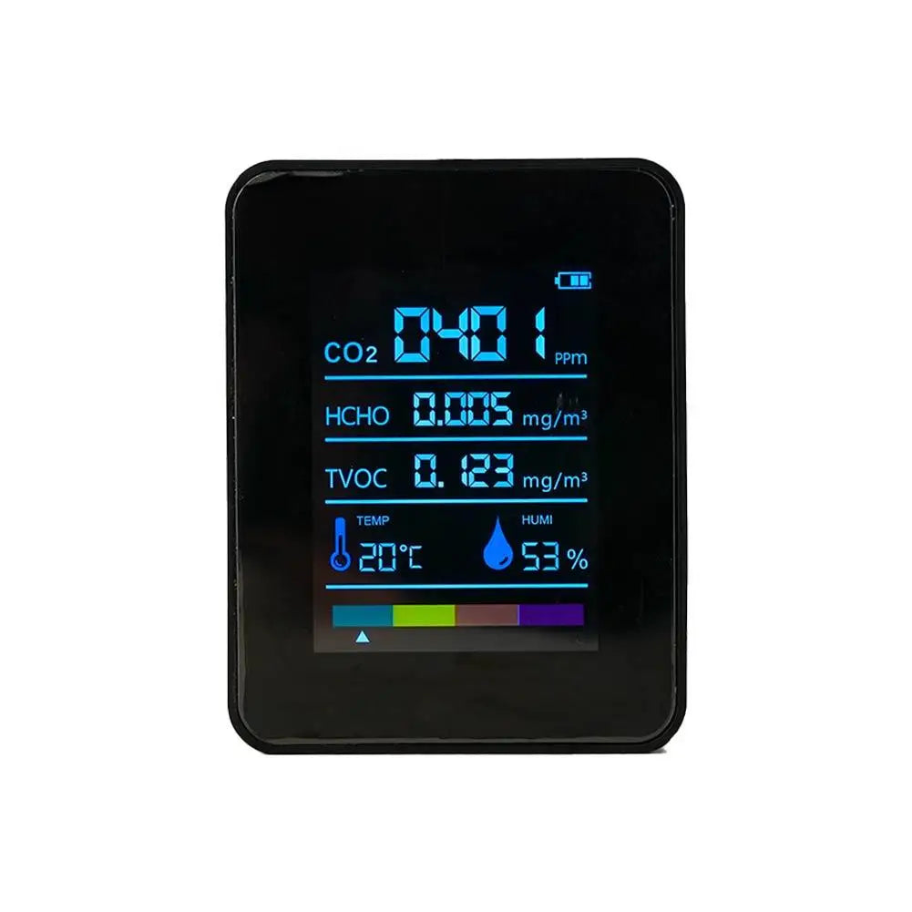 Portable Carbon Dioxide Air Temperature And Humidity Air Quality Monitor