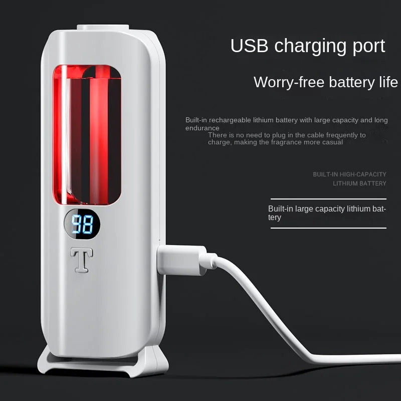 Automatic Aromatherapy Machine And Air Humidifier With Digital Display And Colored Lights -Machine Office Home, And Bathroom