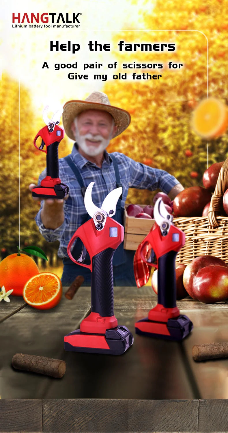 Electric Pruning Tools Cordless Shear Li-ion Battery Powered Safety Electric Pruner