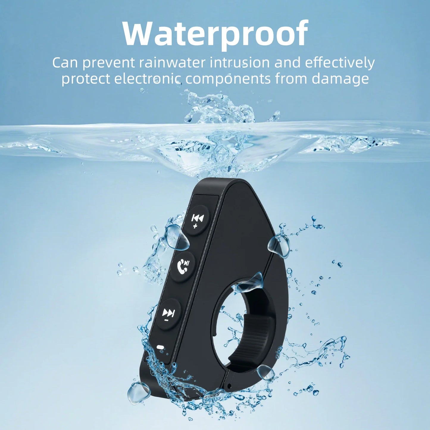 Motorcycle Handlebar Media Controller Steering Wheels Switch Bluetooth-compatible Wireless Media Smart Phone Remote Controller