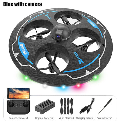 Drone with Camera Foam UAV Ufo Intelligent Obstacle Avoidance Aerial Aircraft Mini RC Helicopter Dron Toys for Kids Christmas