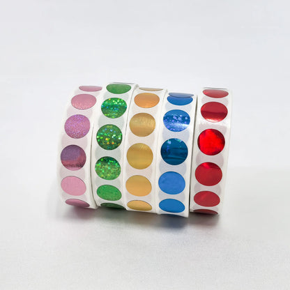 Scratch Off Stickers 12*12mm Round Holographic Laser Color Metallic Hologram game Scratch Sticker Scratch Off  Card