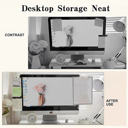 1/2PCS Monitor Memo Board Memo Display Side Panel Computer Side Panel Stable Transparent Computer Monitor Message Board