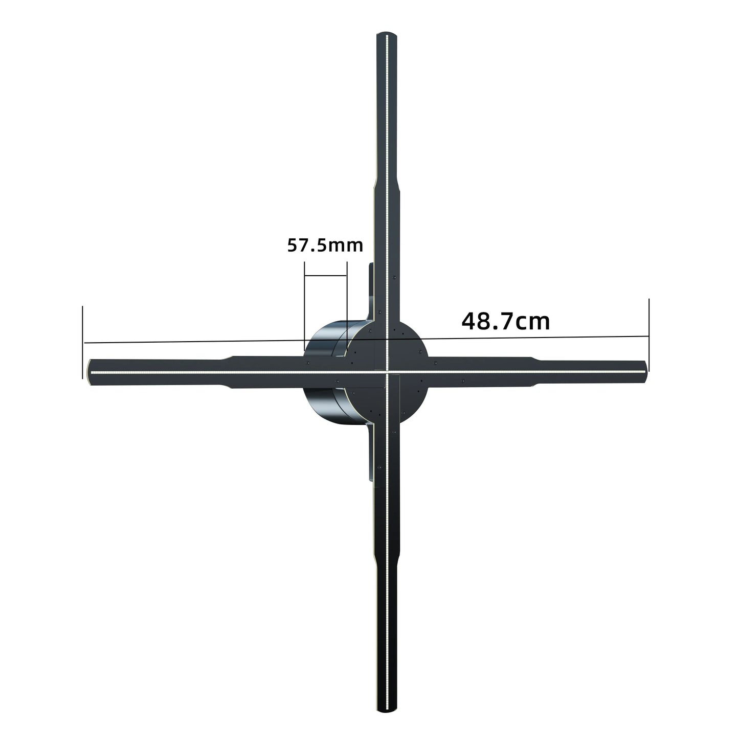 App Holographic Equipment 46cm 3d Led Fan Holograma Video Projecteur Advertising Ekran 3d Hologram Display for Showroom