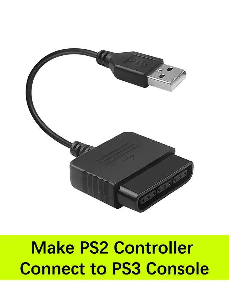 Controller Adapter for PS2 Controller Connect to PS3 Console, PS2 Gamepads to PC Game Player Convertor Cable without Driver