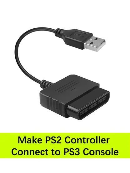Controller Adapter for PS2 Controller Connect to PS3 Console, PS2 Gamepads to PC Game Player Convertor Cable without Driver
