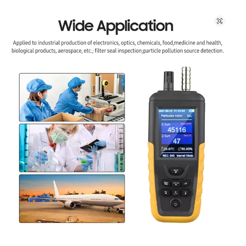 CABE-Air Particle Monitors Temperature And Humidity Meters For Air Dust Particle Counting, Air Quality Monitoring