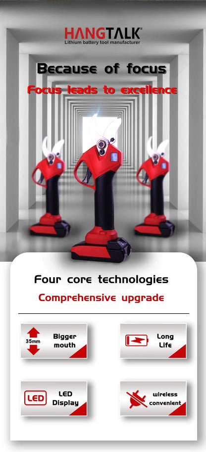 Electric Pruning Tools Cordless Shear Li-ion Battery Powered Safety Electric Pruner