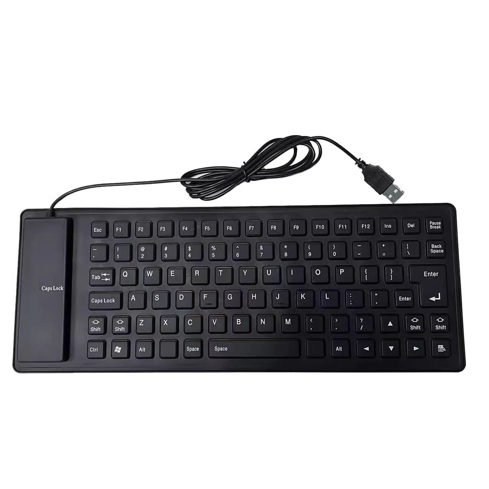 Portable Mini Keyboard 85 Keys Flexible Waterproof Soft Silicone Gaming Keyboard Laptop Foldable Wired USB Keyboard for MacBook