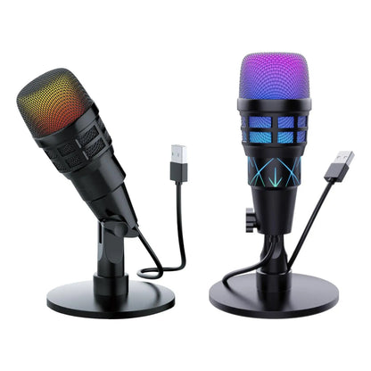 Gaming USB Microphone for PC,Noise Reduction, Computer Mic Beginner Online Chat Condenser Mic for Recording Podcasting Streaming