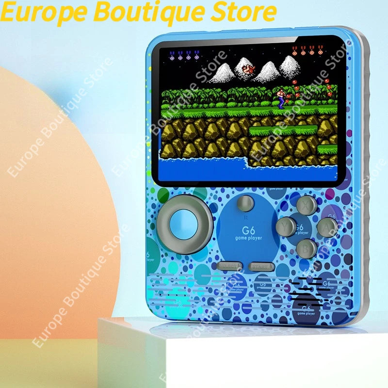 2025 G6 Game Console 3.5 Inch Screen Handheld Portable Support 2 Players Video Gaming Machine for Kids