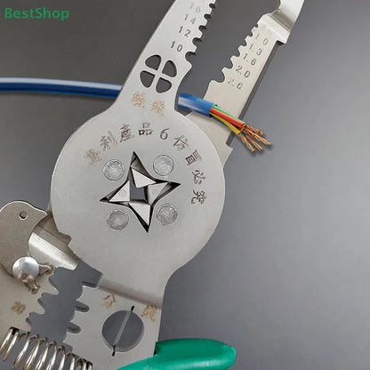 ♥♥♥Multi-functional Electrician's Pliers,Wire Stripping Pliers,Terminal Crimping Pliers Hand Tools