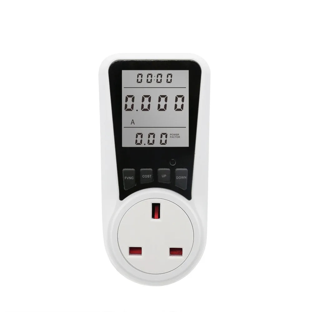 Digital Display Electrical Energy Monitor Socket Backlight Overload Protection Watt Meter Socket Real-time Monitoring