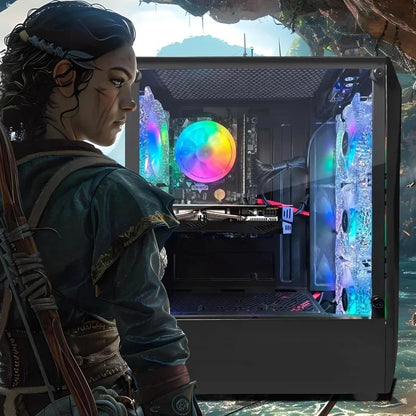 Gaming PC Computer Desktop, Radeon RX 580 16G GDDR5, Core i5-9400F up to 4.1GHz