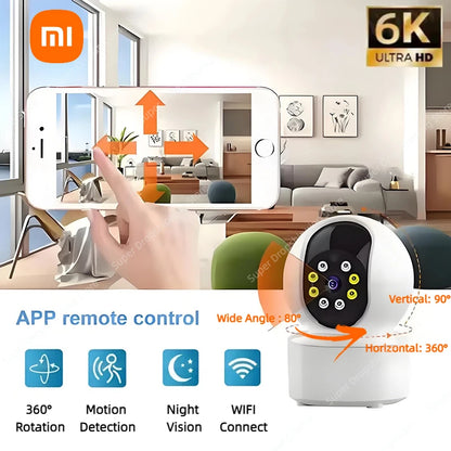 Xiaomi Remote Voice HD 360 Degree Panoramic 4G Monitor Indoor Auto Tracking Wireless Wifi 6K Home Night Vision Camera Smart Home